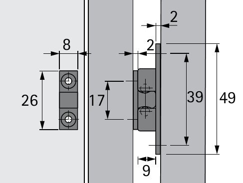 Doppelkugelschn�pper 49mm