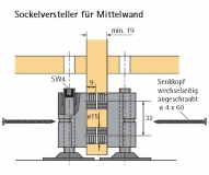 Sockelversteller Systema Top 2000,  60 - 80 mm