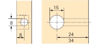 Rastex 15 f�r 16mm B�den ohne Abdeckrand vernickelt