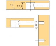 Rastex 15 f�r 16mm B�den ohne Abdeckrand vernickelt
