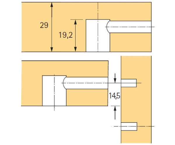 Rastex 15 f�r 29mm B�den mit Abdeckrand vernickelt