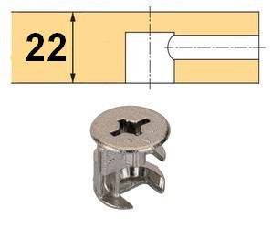 Rastex 15 f�r 22mm B�den mit Abdeckrand vernickelt