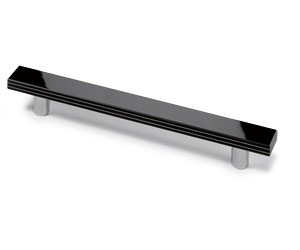 M�belgriff -Darfo- Bohrabstand 192mm  Chrom Optik, schwarz glanz