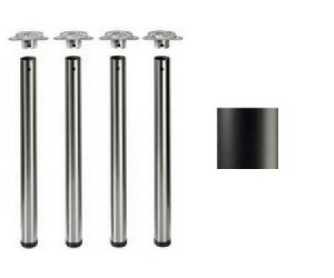 Tischbeine �60mm x 710mm schwarz matt (Set)