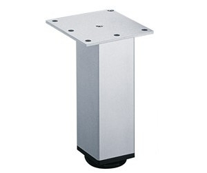 M�belfu� Lani SQ 46 aus Aluminium silber eloxiert 100mm