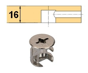Rastex 15 f�r 16mm B�den ohne Abdeckrand vernickelt