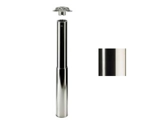 Tischbein �80mmx690mm verstellbar bis 870mm, Edelstahl finish