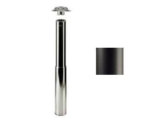 Tischbein �80mmx690mm verstellbar bis 870mm, schwarz matt